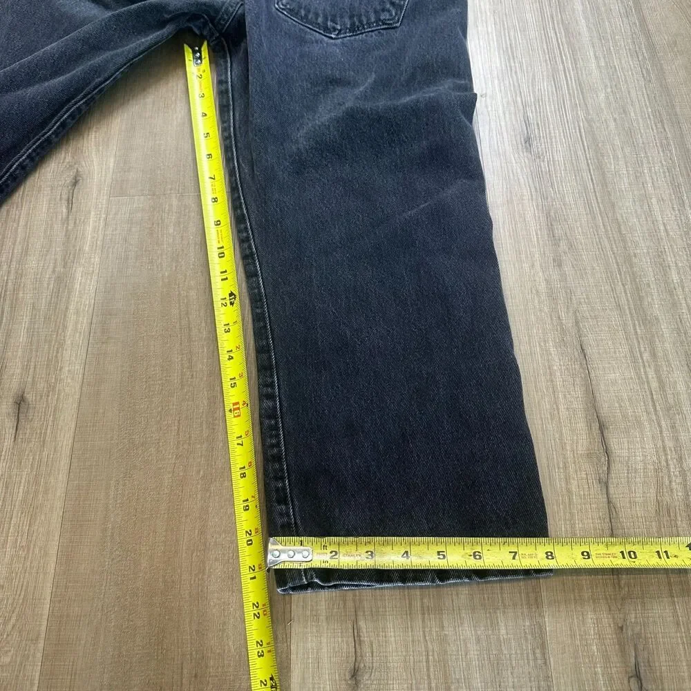 Levi Strauss & Co. 501 Faded Black 34 x 22 Cropped Denim Jeans